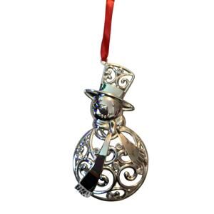 Lenox Sparkle and Scroll Snowman Ornament